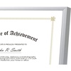 image:imageGolden State Art 85x11 Aluminum Frame Real Glass Metal Frame for 85 by 11 inch Document Certificate Diploma with Easel Stand Black 3 PackSilver