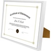 image:imageGolden State Art 85x11 Aluminum Frame Real Glass Metal Frame for 85 by 11 inch Document Certificate Diploma with Easel Stand Black 3 PackSilver