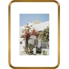 image:imageGolden State Art 8x10 Aluminum Picture Frame Red  With Mat for 5x7 Photo or Without Mat for Round Edges 8 x 10 Photo with 1inch Radius Corner  Real Glass  Matte Modern Wall DecorBronze Gold