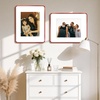 image:imageGolden State Art 8x10 Aluminum Picture Frame Red  With Mat for 5x7 Photo or Without Mat for Round Edges 8 x 10 Photo with 1inch Radius Corner  Real Glass  Matte Modern Wall DecorRed