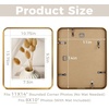 image:imageGolden State Art 8x10 Aluminum Picture Frame Red  With Mat for 5x7 Photo or Without Mat for Round Edges 8 x 10 Photo with 1inch Radius Corner  Real Glass  Matte Modern Wall DecorBronze Gold