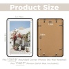 image:imageGolden State Art 8x10 Aluminum Picture Frame Red  With Mat for 5x7 Photo or Without Mat for Round Edges 8 x 10 Photo with 1inch Radius Corner  Real Glass  Matte Modern Wall DecorBlack