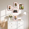 image:imageGolden State Art 8x10 Aluminum Picture Frame Red  With Mat for 5x7 Photo or Without Mat for Round Edges 8 x 10 Photo with 1inch Radius Corner  Real Glass  Matte Modern Wall DecorRed