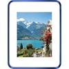image:imageGolden State Art 8x10 Aluminum Picture Frame Red  With Mat for 5x7 Photo or Without Mat for Round Edges 8 x 10 Photo with 1inch Radius Corner  Real Glass  Matte Modern Wall DecorBlue