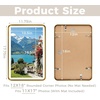 image:imageGolden State Art 8x10 Aluminum Picture Frame Red  With Mat for 5x7 Photo or Without Mat for Round Edges 8 x 10 Photo with 1inch Radius Corner  Real Glass  Matte Modern Wall DecorBronze Gold