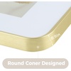 image:imageGolden State Art 8x10 Aluminum Picture Frame Red  With Mat for 5x7 Photo or Without Mat for Round Edges 8 x 10 Photo with 1inch Radius Corner  Real Glass  Matte Modern Wall DecorGold