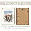 image:imageGolden State Art 8x10 Aluminum Picture Frame Red  With Mat for 5x7 Photo or Without Mat for Round Edges 8 x 10 Photo with 1inch Radius Corner  Real Glass  Matte Modern Wall DecorBronze Gold