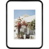 image:imageGolden State Art 8x10 Aluminum Picture Frame Red  With Mat for 5x7 Photo or Without Mat for Round Edges 8 x 10 Photo with 1inch Radius Corner  Real Glass  Matte Modern Wall DecorBlack