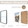 image:imageGolden State Art 8x10 Aluminum Picture Frame Red  With Mat for 5x7 Photo or Without Mat for Round Edges 8 x 10 Photo with 1inch Radius Corner  Real Glass  Matte Modern Wall DecorBlack