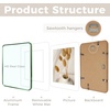 image:imageGolden State Art 8x10 Aluminum Picture Frame Red  With Mat for 5x7 Photo or Without Mat for Round Edges 8 x 10 Photo with 1inch Radius Corner  Real Glass  Matte Modern Wall DecorGreen