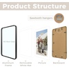 image:imageGolden State Art 8x10 Aluminum Picture Frame Red  With Mat for 5x7 Photo or Without Mat for Round Edges 8 x 10 Photo with 1inch Radius Corner  Real Glass  Matte Modern Wall DecorBlack