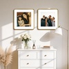 image:imageGolden State Art 8x10 Aluminum Picture Frame Red  With Mat for 5x7 Photo or Without Mat for Round Edges 8 x 10 Photo with 1inch Radius Corner  Real Glass  Matte Modern Wall DecorBronze Gold