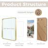 image:imageGolden State Art 8x10 Aluminum Picture Frame Red  With Mat for 5x7 Photo or Without Mat for Round Edges 8 x 10 Photo with 1inch Radius Corner  Real Glass  Matte Modern Wall DecorGold