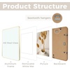 image:imageGolden State Art 8x10 Aluminum Picture Frame Red  With Mat for 5x7 Photo or Without Mat for Round Edges 8 x 10 Photo with 1inch Radius Corner  Real Glass  Matte Modern Wall DecorGold