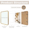 image:imageGolden State Art 8x10 Aluminum Picture Frame Red  With Mat for 5x7 Photo or Without Mat for Round Edges 8 x 10 Photo with 1inch Radius Corner  Real Glass  Matte Modern Wall DecorBronze Gold