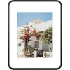 image:imageGolden State Art 8x10 Aluminum Picture Frame Red  With Mat for 5x7 Photo or Without Mat for Round Edges 8 x 10 Photo with 1inch Radius Corner  Real Glass  Matte Modern Wall DecorBlack