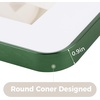 image:imageGolden State Art 8x10 Aluminum Picture Frame Red  With Mat for 5x7 Photo or Without Mat for Round Edges 8 x 10 Photo with 1inch Radius Corner  Real Glass  Matte Modern Wall DecorGreen