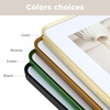 image:imageGolden State Art 8x10 Aluminum Picture Frame Red  With Mat for 5x7 Photo or Without Mat for Round Edges 8 x 10 Photo with 1inch Radius Corner  Real Glass  Matte Modern Wall DecorBronze Gold