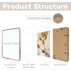 image:imageGolden State Art 8x10 Aluminum Picture Frame Red  With Mat for 5x7 Photo or Without Mat for Round Edges 8 x 10 Photo with 1inch Radius Corner  Real Glass  Matte Modern Wall DecorRed