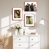 image:imageGolden State Art 8x10 Aluminum Picture Frame Red  With Mat for 5x7 Photo or Without Mat for Round Edges 8 x 10 Photo with 1inch Radius Corner  Real Glass  Matte Modern Wall DecorRed