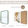image:imageGolden State Art 8x10 Aluminum Picture Frame Red  With Mat for 5x7 Photo or Without Mat for Round Edges 8 x 10 Photo with 1inch Radius Corner  Real Glass  Matte Modern Wall DecorGreen