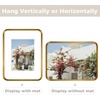image:imageGolden State Art 8x10 Aluminum Picture Frame Red  With Mat for 5x7 Photo or Without Mat for Round Edges 8 x 10 Photo with 1inch Radius Corner  Real Glass  Matte Modern Wall DecorBronze Gold