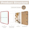 image:imageGolden State Art 8x10 Aluminum Picture Frame Red  With Mat for 5x7 Photo or Without Mat for Round Edges 8 x 10 Photo with 1inch Radius Corner  Real Glass  Matte Modern Wall DecorRed