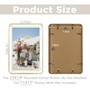 image:imageGolden State Art 8x10 Aluminum Picture Frame Red  With Mat for 5x7 Photo or Without Mat for Round Edges 8 x 10 Photo with 1inch Radius Corner  Real Glass  Matte Modern Wall DecorGold