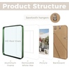 image:imageGolden State Art 8x10 Aluminum Picture Frame Red  With Mat for 5x7 Photo or Without Mat for Round Edges 8 x 10 Photo with 1inch Radius Corner  Real Glass  Matte Modern Wall DecorGreen