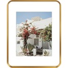 image:imageGolden State Art 8x10 Aluminum Picture Frame Red  With Mat for 5x7 Photo or Without Mat for Round Edges 8 x 10 Photo with 1inch Radius Corner  Real Glass  Matte Modern Wall DecorBronze Gold