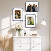 image:imageGolden State Art 8x10 Aluminum Picture Frame Red  With Mat for 5x7 Photo or Without Mat for Round Edges 8 x 10 Photo with 1inch Radius Corner  Real Glass  Matte Modern Wall DecorBlue