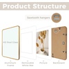 image:imageGolden State Art 8x10 Aluminum Picture Frame Red  With Mat for 5x7 Photo or Without Mat for Round Edges 8 x 10 Photo with 1inch Radius Corner  Real Glass  Matte Modern Wall DecorBronze Gold