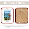 image:imageGolden State Art 8x10 Aluminum Picture Frame Red  With Mat for 5x7 Photo or Without Mat for Round Edges 8 x 10 Photo with 1inch Radius Corner  Real Glass  Matte Modern Wall DecorRed