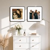 image:imageGolden State Art 8x10 Aluminum Picture Frame Red  With Mat for 5x7 Photo or Without Mat for Round Edges 8 x 10 Photo with 1inch Radius Corner  Real Glass  Matte Modern Wall DecorBlack