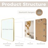 image:imageGolden State Art 8x10 Aluminum Picture Frame Red  With Mat for 5x7 Photo or Without Mat for Round Edges 8 x 10 Photo with 1inch Radius Corner  Real Glass  Matte Modern Wall DecorGold