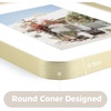 image:imageGolden State Art 8x10 Aluminum Picture Frame Red  With Mat for 5x7 Photo or Without Mat for Round Edges 8 x 10 Photo with 1inch Radius Corner  Real Glass  Matte Modern Wall DecorGold