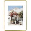 image:imageGolden State Art 8x10 Aluminum Picture Frame Red  With Mat for 5x7 Photo or Without Mat for Round Edges 8 x 10 Photo with 1inch Radius Corner  Real Glass  Matte Modern Wall DecorGold