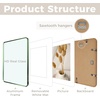 image:imageGolden State Art 8x10 Aluminum Picture Frame Red  With Mat for 5x7 Photo or Without Mat for Round Edges 8 x 10 Photo with 1inch Radius Corner  Real Glass  Matte Modern Wall DecorGreen