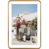 image:imageGolden State Art 8x10 Aluminum Picture Frame Red  With Mat for 5x7 Photo or Without Mat for Round Edges 8 x 10 Photo with 1inch Radius Corner  Real Glass  Matte Modern Wall DecorBronze Gold