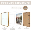 image:imageGolden State Art 8x10 Aluminum Picture Frame Red  With Mat for 5x7 Photo or Without Mat for Round Edges 8 x 10 Photo with 1inch Radius Corner  Real Glass  Matte Modern Wall DecorBronze Gold