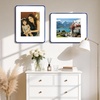 image:imageGolden State Art 8x10 Aluminum Picture Frame Red  With Mat for 5x7 Photo or Without Mat for Round Edges 8 x 10 Photo with 1inch Radius Corner  Real Glass  Matte Modern Wall DecorBlue