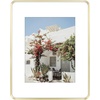 image:imageGolden State Art 8x10 Aluminum Picture Frame Red  With Mat for 5x7 Photo or Without Mat for Round Edges 8 x 10 Photo with 1inch Radius Corner  Real Glass  Matte Modern Wall DecorGold