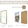 image:imageGolden State Art 8x10 Aluminum Picture Frame Red  With Mat for 5x7 Photo or Without Mat for Round Edges 8 x 10 Photo with 1inch Radius Corner  Real Glass  Matte Modern Wall DecorBronze Gold