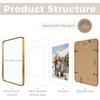 image:imageGolden State Art 8x10 Aluminum Picture Frame Red  With Mat for 5x7 Photo or Without Mat for Round Edges 8 x 10 Photo with 1inch Radius Corner  Real Glass  Matte Modern Wall DecorBronze Gold