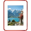 image:imageGolden State Art 8x10 Aluminum Picture Frame Red  With Mat for 5x7 Photo or Without Mat for Round Edges 8 x 10 Photo with 1inch Radius Corner  Real Glass  Matte Modern Wall DecorRed