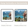 image:imageGolden State Art 8x10 Aluminum Picture Frame Red  With Mat for 5x7 Photo or Without Mat for Round Edges 8 x 10 Photo with 1inch Radius Corner  Real Glass  Matte Modern Wall DecorBlack