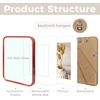 image:imageGolden State Art 8x10 Aluminum Picture Frame Red  With Mat for 5x7 Photo or Without Mat for Round Edges 8 x 10 Photo with 1inch Radius Corner  Real Glass  Matte Modern Wall DecorRed