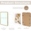 image:imageGolden State Art 8x10 Aluminum Picture Frame Red  With Mat for 5x7 Photo or Without Mat for Round Edges 8 x 10 Photo with 1inch Radius Corner  Real Glass  Matte Modern Wall DecorBronze Gold