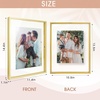 image:imageGolden State Art 8x10 Floating Frame Silver Aluminum Picture Frame Clear Glass Displays Any Size Photo Up to 8x10 Home Gallery Wall Decoration Display Horizontal and VerticalGold