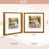 image:imageGolden State Art 8x10 Floating Frame Silver Aluminum Picture Frame Clear Glass Displays Any Size Photo Up to 8x10 Home Gallery Wall Decoration Display Horizontal and VerticalBronze